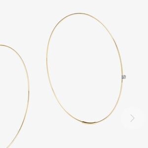 A Single Large Magic Hoop with Diamond from Lana Jewelry